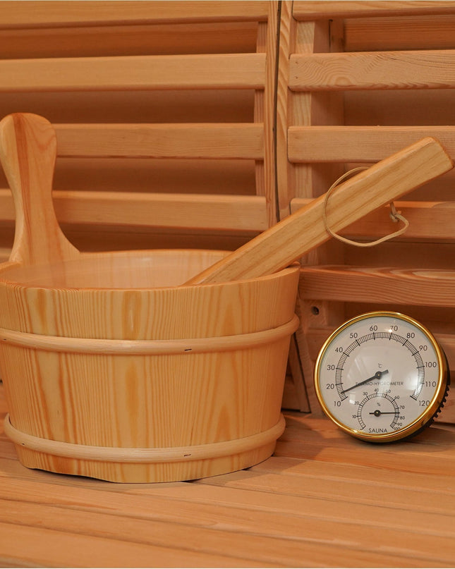 SAUNA EVOLUTION® Double Layer Bench Steam and Infrared Indoor Sauna Room Dual System 07