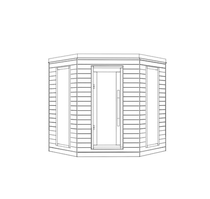 SAUNA EVOLUTION®  Indoor Luxury Cabin Corner Sauna Luna - 1
