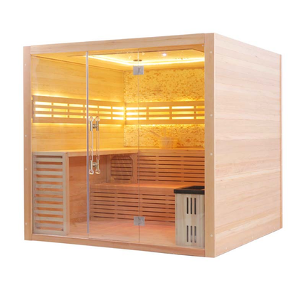 SAUNA EVOLUTION®  Hemlock / Red Cedar Indoor Therapy Wood Steam Sauna Rooms Glass 09