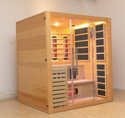 SAUNA EVOLUTION® Double Layer Bench Steam and Infrared Indoor Sauna Room Dual System 07