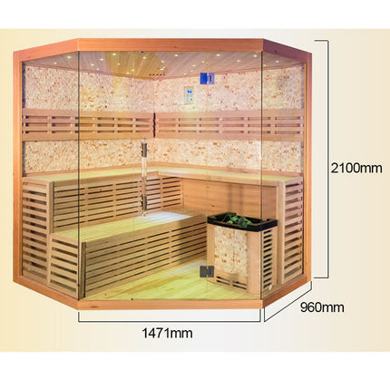 SAUNA EVOLUTION®  Indoor Finland Luxury Traditional Steam Sauna Room Glass 11