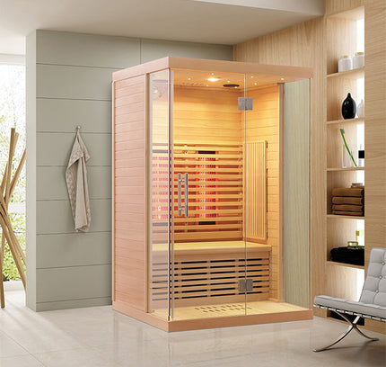 SAUNA EVOLUTION®  Indoor Low EMF Sauna with Front Glass Far Infrared 05