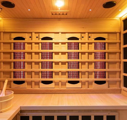 SAUNA EVOLUTION® Double Layer Bench Steam and Infrared Indoor Sauna Room Dual System 07