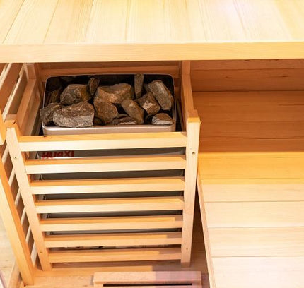 SAUNA EVOLUTION® Double Layer Bench Steam and Infrared Indoor Sauna Room Dual System 07