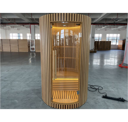SAUNA EVOLUTION®  Hemlock Round Indoor Sauna Room Far Infrared 08