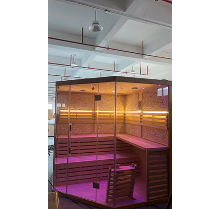 SAUNA EVOLUTION®  Indoor Finland Luxury Traditional Steam Sauna Room Glass 11