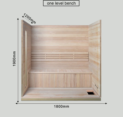 SAUNA EVOLUTION®  Finland Traditional Indoor Wooden Sauna Glass 07