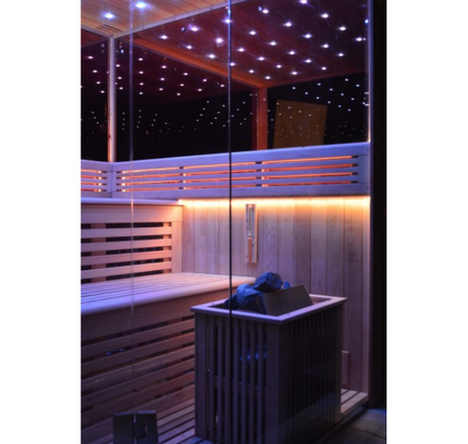 SAUNA EVOLUTION®  Indoor New Exclusive Mirror Steam Sauna Glass 13