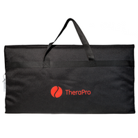 Black carrying bag with TheraPro logo on a white background
