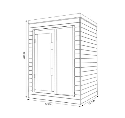 SAUNA EVOLUTION®  Indoor Full Spectrum Luxury Single-Layer Bench Cabin Sauna Luna - 2