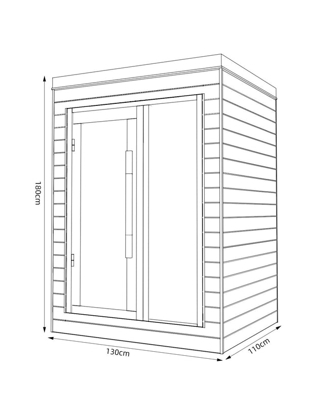 SAUNA EVOLUTION®  Indoor Full Spectrum Luxury Single-Layer Bench Cabin Sauna Luna - 2