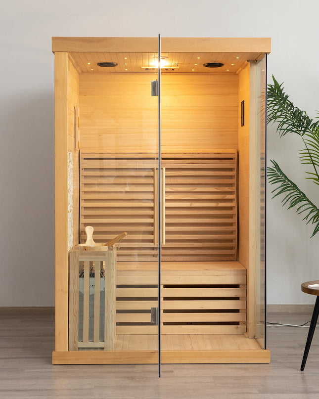 SAUNA EVOLUTION® Finnish Bath Home Sauna Indoor Steam Room Glass 03