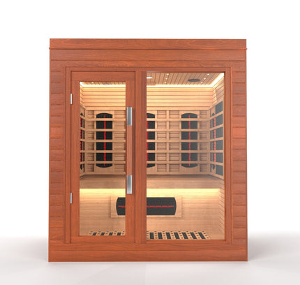 SAUNA EVOLUTION®  Indoor Full Spectrum Luxury Single-Layer Bench Cabin Sauna Luna - 2