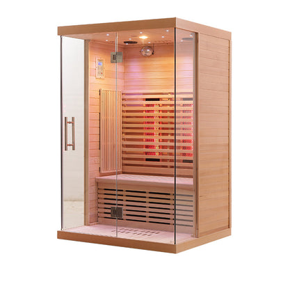 SAUNA EVOLUTION®  Indoor Low EMF Sauna with Front Glass Far Infrared 05