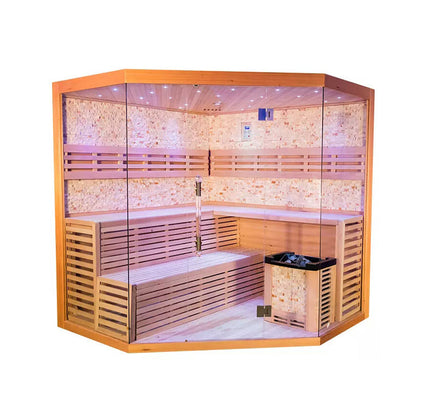 SAUNA EVOLUTION®  Indoor Finland Luxury Traditional Steam Sauna Room Glass 11