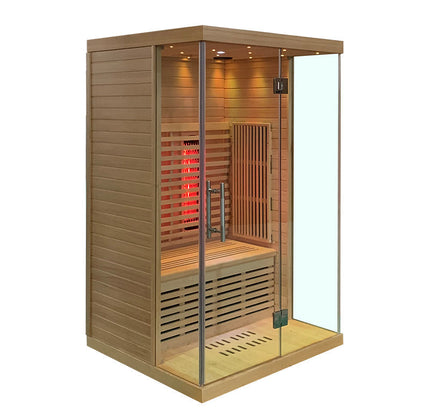 SAUNA EVOLUTION®  Indoor Low EMF Sauna with Front Glass Far Infrared 05