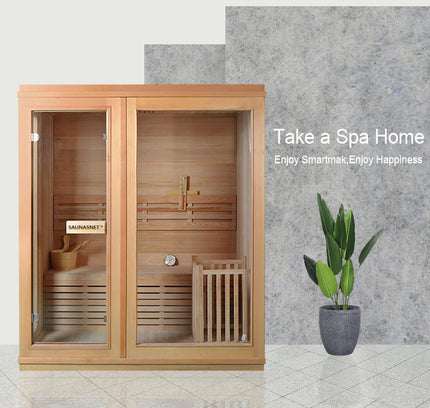 SAUNA EVOLUTION®  Finland Traditional Indoor Wooden Sauna Glass 07