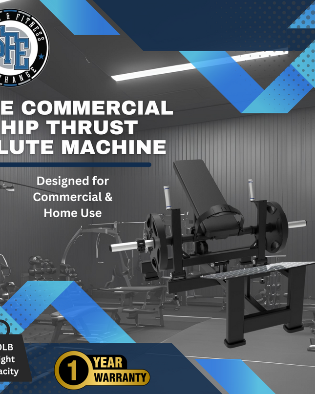SFE Commercial Plate Loaded Hip Thrust Glute Machine (New)