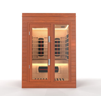 SAUNA EVOLUTION®  Indoor Full Spectrum Luxury Single-Layer Bench Cabin Sauna Luna - 2