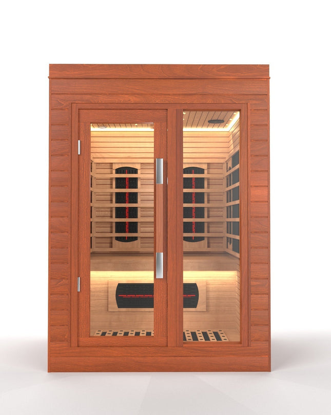 SAUNA EVOLUTION®  Indoor Full Spectrum Luxury Single-Layer Bench Cabin Sauna Luna - 2