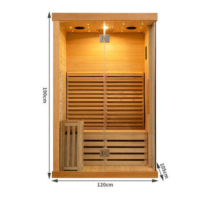 SAUNA EVOLUTION® Finnish Bath Home Sauna Indoor Steam Room Glass 03