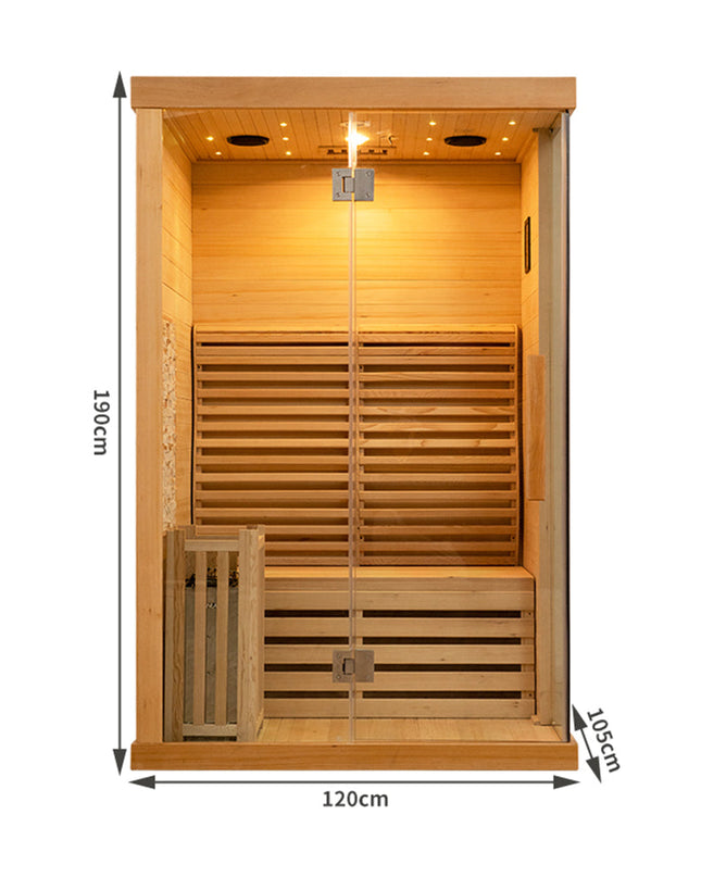 SAUNA EVOLUTION® Finnish Bath Home Sauna Indoor Steam Room Glass 03