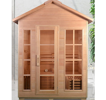 SAUNA EVOLUTION®  6 Person Modern Outdoor Sauna Cabin 02
