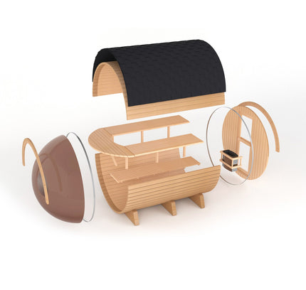 SAUNA EVOLUTION® Barrel Sauna Serenity Nature Air 4