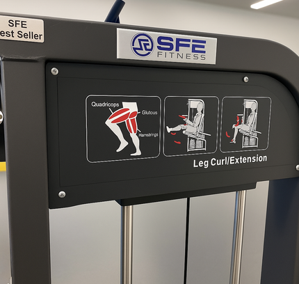 SFE Seated Selectorized Leg Extension & Leg Curl Machine w/ 250lb weight stack (New)