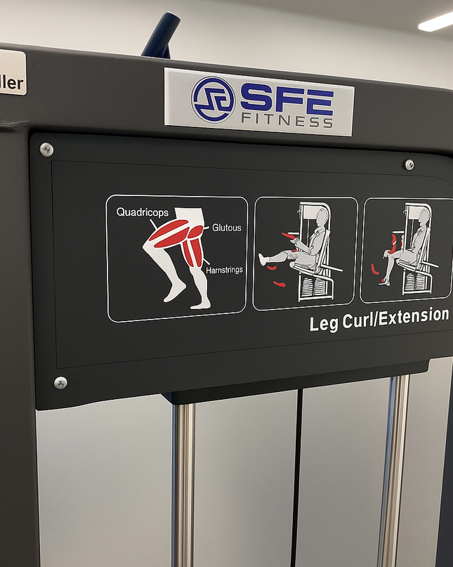 SFE Seated Selectorized Leg Extension & Leg Curl Machine w/ 250lb weight stack (New)