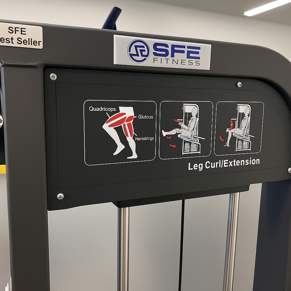 SFE Seated Selectorized Leg Extension & Leg Curl Machine w/ 250lb weight stack (New)