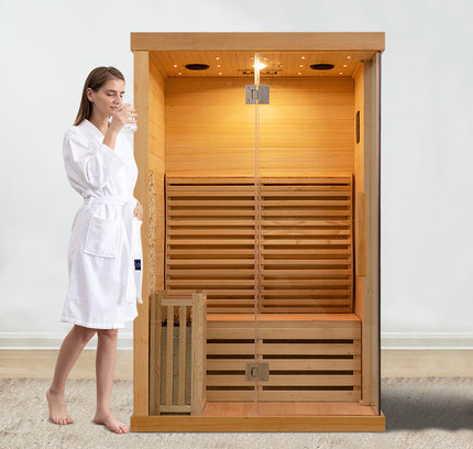 SAUNA EVOLUTION® Finnish Bath Home Sauna Indoor Steam Room Glass 03