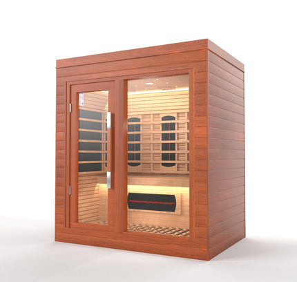 SAUNA EVOLUTION®  Indoor Full Spectrum Luxury Single-Layer Bench Cabin Sauna Luna - 2