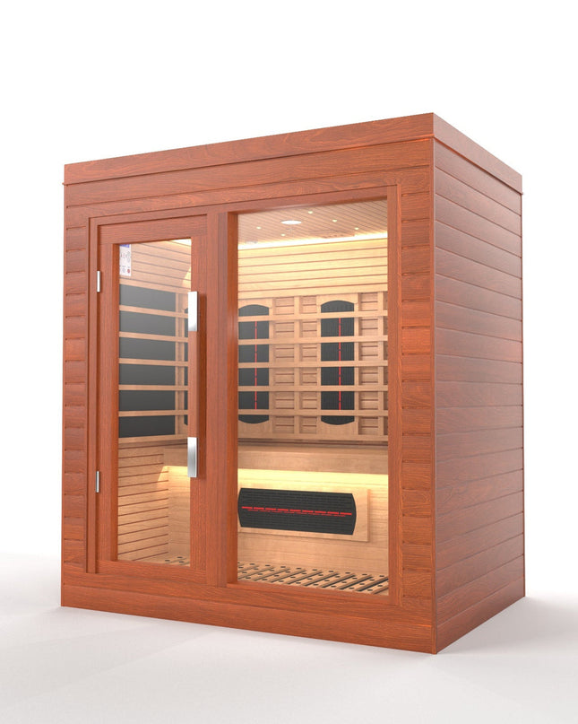 SAUNA EVOLUTION®  Indoor Full Spectrum Luxury Single-Layer Bench Cabin Sauna Luna - 2
