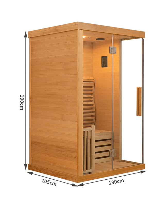 SAUNA EVOLUTION® Finnish Bath Home Sauna Indoor Steam Room Glass 03
