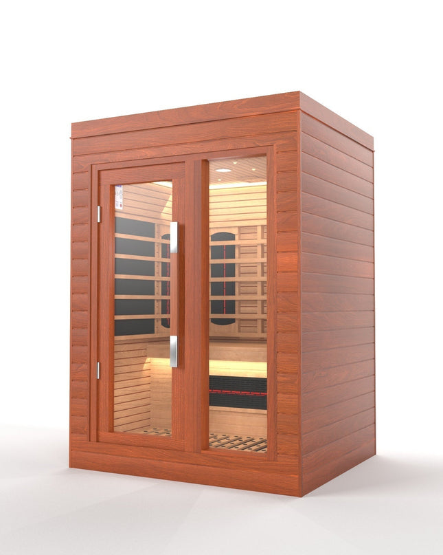 SAUNA EVOLUTION®  Indoor Full Spectrum Luxury Single-Layer Bench Cabin Sauna Luna - 2