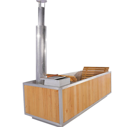 SAUNA EVOLUTION® Outdoor Red Cedar Wooden Hot Tub