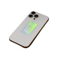 Phone case with a green label on a white background