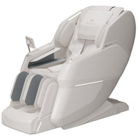 White massage chair with gray accents on a white background