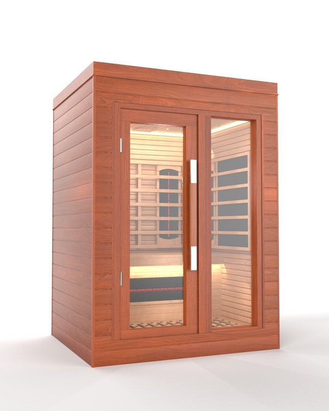 SAUNA EVOLUTION®  Indoor Full Spectrum Luxury Single-Layer Bench Cabin Sauna Luna - 2