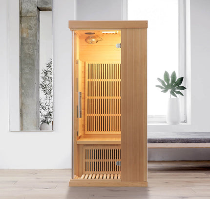 SAUNA EVOLUTION®  Indoor Carbon Heaters Glass Door Sauna Room Far Infrared 09