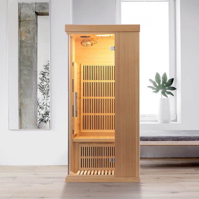 SAUNA EVOLUTION®  Indoor Carbon Heaters Glass Door Sauna Room Far Infrared 09