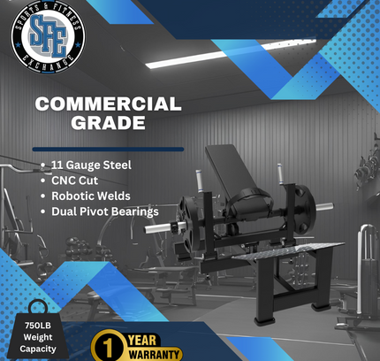 SFE Commercial Plate Loaded Hip Thrust Glute Machine (New)