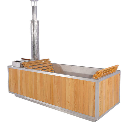 SAUNA EVOLUTION® Outdoor Red Cedar Wooden Hot Tub