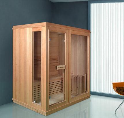 SAUNA EVOLUTION®  Finland Traditional Indoor Wooden Sauna Glass 07