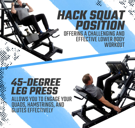 SFE Commercial 45 Degree Plate Loaded Leg Press Hack Squat Combo (New)