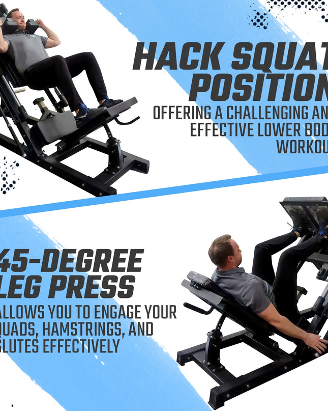 SFE Commercial 45 Degree Plate Loaded Leg Press Hack Squat Combo (New)