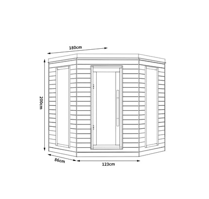 SAUNA EVOLUTION®  Indoor Luxury Cabin Corner Sauna Luna - 1