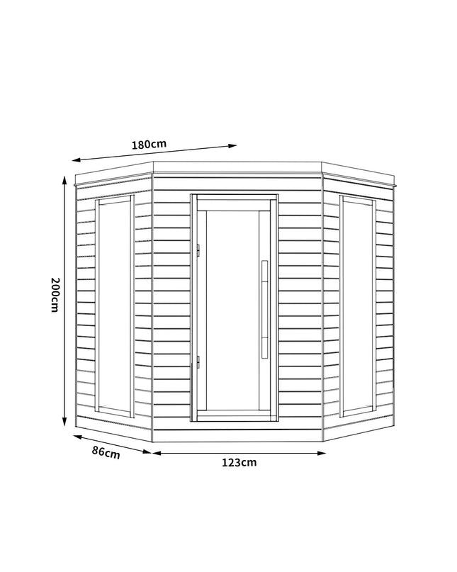 SAUNA EVOLUTION®  Indoor Luxury Cabin Corner Sauna Luna - 1