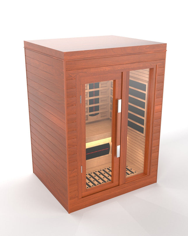 SAUNA EVOLUTION®  Indoor Full Spectrum Luxury Single-Layer Bench Cabin Sauna Luna - 2